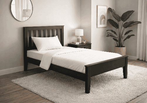 Solid Wood Single Bed & Mattress 6" Combo (6*4)